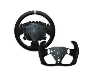 Logitech G RS50 System, set da corsa di simulazione a 3 pezzi: base volante per RS50 con trasmissione diretta da 8 Nm, RS Wheel Hub con 13 pulsanti e RS Track Wheel - PS5/PS4/PC - Nero