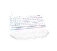 Logitech G Tastiera da gioco cablata G713 con illuminazione RGB LIGHTSYNC, interruttori tattili (GX marrone) e poggiapolsi per tastiera, compatibile con PC e Mac - Bianco