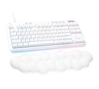 Logitech G Tastiera da gioco meccanica cablata G713 con illuminazione RGB LIGHTSYNC, interruttori lineari (marrone GX) e poggiapolsi per tastiera, compatibile con PC e Mac, colore: Bianco nebbia
