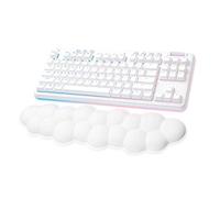 Logitech G Tastiera da gioco meccanica wireless G715 con illuminazione RGB LIGHTSYNC, LIGHTSPEED, interruttori tattili (GX Brown) e tastiera Palm Rest, PC e Mac Compatibile - White Mist