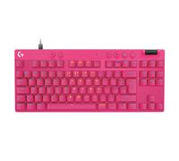 Logitech G PRO X TKL GALVATRON tastiera gaming, design ultraportatile senza tastierino numerico, LIGHTSYNC RGB, tasti PBT, AZERTY FR - Magenta