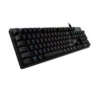 Logitech G Tastiera meccanica da gioco 512, tasti retroilluminati RGB LIGHTSYNC, interruttori a chiave tattile marrone GX, custodia in alluminio spazzolato, tasti F personalizzabili, passaggio USB, layout QWERTY UK - carbonio/nero