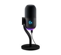 Logitech G Yeti GX Dynamic Microfono a condensatore RGB per gaming con LIGHTSYNC, microfono USB per streaming, supercardioide, Plug and Play USB per PC/Mac - Nero