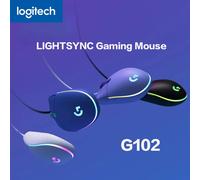 Logitech G102 Mouse da gioco di seconda generazione RGB Streamer Mouse con effetto luminoso Grado da gioco leggero