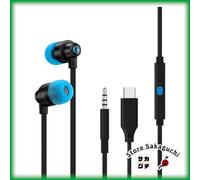 Logitech G333 Gaming Auricolari In-Ear Cablati con Microfono 3,5 mm e USB-C Nero