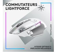 Logitech - G502 X Plus LightSpeed ??Mouse Gaming RVB Wireless - Pulsanti ibridi Lightfor, Hero da gioco 25K - Sensore bianco