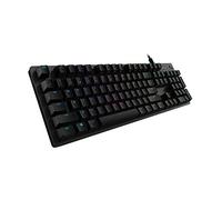 Logitech G512 Tastiera Gaming Meccanica, RGB LIGHTSYNC, Tasti Retroilluminati, GX Blue Clicky Switch, Telaio in Alluminio Spazzolato, Tasti Personalizzabili, USB, QWERTY US Layout, Carbon/Nero