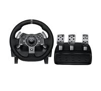Logitech G920 Driving Force Racing Wheel Volante da Corsa con Pedali Regolabili, Ritorno di Forza Reale, Comandi Cambio in Acciaio Inossidabile, Volante in Pelle, Xbox One/PC/Mac - Nero
