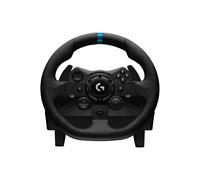 Logitech G G923, volante da corsa e pedali per PC - Nero | Ritorno di forza TRUEFORCE fino a 1000 Hz, pedale reattivo, controllo con doppia frizione, rivestimento in vera pelle