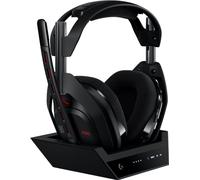 Logitech G Astro A50 Cuffia con microfono gaming wireless LIGHTSPEED + base di ricarica (Gen 5), PRO-G GRAPHENE, passaggio fra 3 sistemi, USB-C per Xbox, PS5, PC/Mac, Nintendo Switch, Bluetooth - Nero