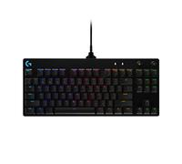 Logitech g tastiera gaming meccanica pro, design ultraportatile senza tastierino numerico, cavo micro-usb rimovibile, tasti con retroilluminazione rgb lightsync da 16,8 milioni di colori
