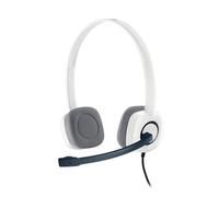 Logitech H150 Cuffie Cablate per Computer, Stereo con Microfono Girevole e Cancellazione Rumore, Doppio Jack Audio da 3.5 mm, Controlli sul Cavo, PC/Mac/Laptop, Bianco