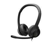 Logitech H390 Cuffie Cablate, Cuffia Stereo con Microfono Regolabile con Cancellazione del Rumore, USB, Controlli sul Cavo, PC/Mac/Laptop/Chromebook - Nero