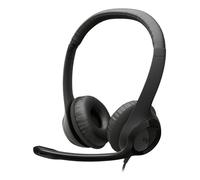 Logitech H390, cuffia con microfono e cavo per PC/laptop, cuffie stereo con cancellazione del rumore, stereo, controlli sul cavo, Works With Chromebook - NERO