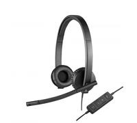 Logitech H570E Auricolare Cablato A Padiglione Ufficio USB tipo A Nero (Logitech