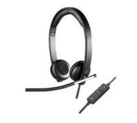 Logitech H650e Auricolare Cablato A Padiglione Ufficio USB tipo A Nero, Argento
