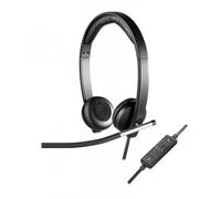 Logitech H650E Auricolare Cablato A Padiglione Ufficio USB tipo A Nero, Argento
