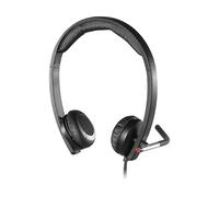 LOGITECH H650e CUFFIE, Nero, Argento
