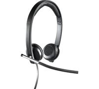 Logitech H650e Auricolare Cablato A Padiglione Ufficio USB tipo A Nero Argento