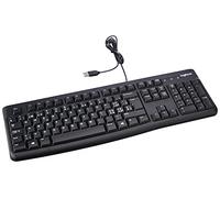Logitech K120 Tastiera Cablata Business per Windows/Linux, Layout Svizzero Qwertz, Nero