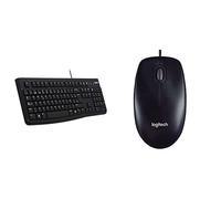 Logitech K120 Tastiera Cablata, Layout Spagnolo Qwerty & M90 Mouse USB Cablat