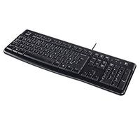 Logitech K120 Tastiera con Cavo per Windows, Layout Internazionale QWERTY - Nero