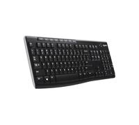 Logitech K270 Tastiera Wireless per Windows, 2,4 GHz Wireless, Layout Scandinavo QWERTY - Nero