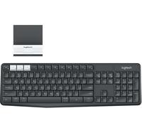 Logitech K375s Multi-Device Wireless Keyboard and Stand Combo tastiera RF senza fili + Bluetooth QWERTZ Tedesco Grafite, Bianco