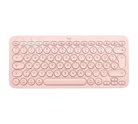 Logitech K380 Tastiera Bluetooth multidispositivo per Mac, macOS/iOS/iPadOS, layout QWERTY, Rosa