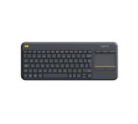 Logitech K400 Plus Tv tastiera Casa RF Wireless AZERTY Belga Nero