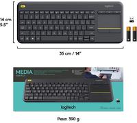 920-007135 Logitech K400 Plus Tastiera Wireless Touch TV, Facili Controlli Mult