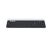 Logitech K780 Tastiera Wireless, Layout Tedesco Qwertz, Grigio (Scuro)/Bianco