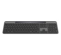 Logitech Signature Slim Solar+, tastiera wireless alimentazione a luce solare e artificiale, batteria resistente che dura fino a 10 anni, tasti personalizzabili, Bluetooth, Italiano QWERTY - Grafite