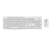 Logitech MK295 Kit Mouse e Tastiera Wireless, Layout Tedesco Qwertz, Bianco
