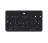 Logitech Keys-To-Go Tastiera Wireless Bluetooth per Iphone, Ipad, Smartphone, Tablet, Android, Windows, Apple Tv, Sottile, Leggera, Tasti Scelta Rapida, Layout Italiano Qwerty, Nero (Ricondizionato)