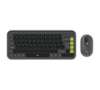 Logitech Kit mouse e tastiera POP Icon in Grafite e verde, Español (Qwerty)