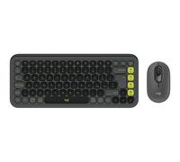 Logitech POP ICON COMBO, kit mouse e tastiera Bluetooth, digitazione comoda, tasti e pulsanti programmabili, clic discreti, Easy-Switch fino a 3 dispositivi, ITA QWERTY - Grafite