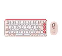 Logitech 920-013120 tastiera Mouse incluso Universale Bluetooth QWERTY Spagnolo Rosa Bianco