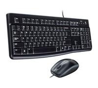 LOGITECH - Kit Mouse Ottico 1000 DPI + Tastiera USB Desktop MK120 Colore Nero (Layout Italiano)