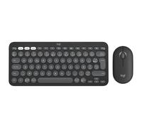 Logitech Kit Pebble 2 - Mouse e tastiera wireless in Grafite Bitonale, Francese (AZERTY)