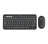 Logitech Kit Pebble 2 - Mouse e tastiera wireless in Grafite Bitonale, Inglese Internazionale (QWERTY)