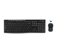 KIT TASTIERA E MOUSE LOGITECH MK270 WIRELESS NERA 2.4 GHz PC COMPUTER UFFICIO