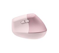 Logitech Lift Mouse Ergonomico Verticale, Senza Fili, Ricevitore Bluetooth o Logi Bolt USB, Clic Silenziosi, 4 Tasti, Compatibile con Windows / macOS / iPadOS, Laptop, PC. Rosa