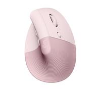 Logitech Lift Mouse Ergonomico Verticale, Senza Fili, Ricevitore Bluetooth o Logi Bolt USB, Clic Silenziosi, 4 Tasti, Compatibile con Windows / macOS / iPadOS, Laptop, PC. Rosa