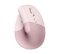 Logitech Lift Mouse Ergonomico Verticale, Senza Fili, Ricevitore Bluetooth o Logi Bolt USB, Clic Silenziosi, 4 Tasti, Compatibile con Windows / macOS / iPadOS, Laptop, PC. Rosa