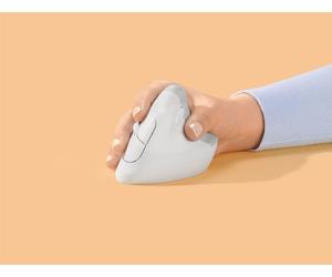 Logitech - Lift Vertical Ergonomic Mouse-off White/pale Grey Logitech