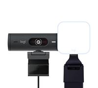 Logitech Litra Glow Luce LED Streaming Premium - Grafite Brio 500 Webcam Full HD