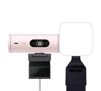 Logitech Litra Glow Luce LED Streaming Premium - Grafite Brio 500 Webcam Full HD