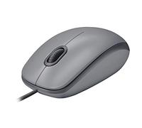 Logitech M110 Mouse USB cablato, pulsanti silenziosi, design confortevole per l'uso a grandezza naturale, PC/Mac/Laptop ambidestro - Grigio