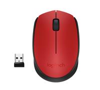 Logitech M171 Mouse Senza Fili 2.4 Ghz Ricevitore Wireless Usb Nero, Rosso